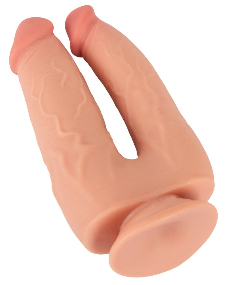 Nature Skin buigbare dubbele penetrator licht huidskleurig | SIN&LACE