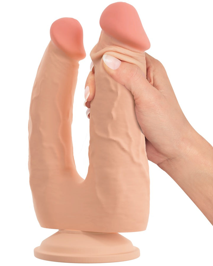 Nature Skin buigbare dubbele penetrator licht huidskleurig | SIN&LACE