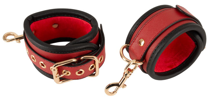 Bad Kitty nek/dij boeienset zwart/rood | SIN&LACE