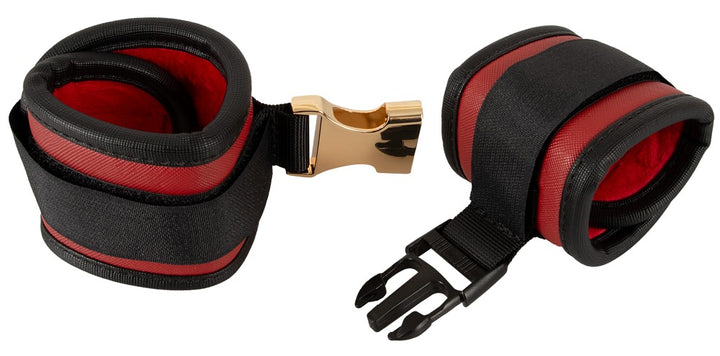 Bad Kitty nek-tot-pols bondage set zwart/rood | SIN&LACE