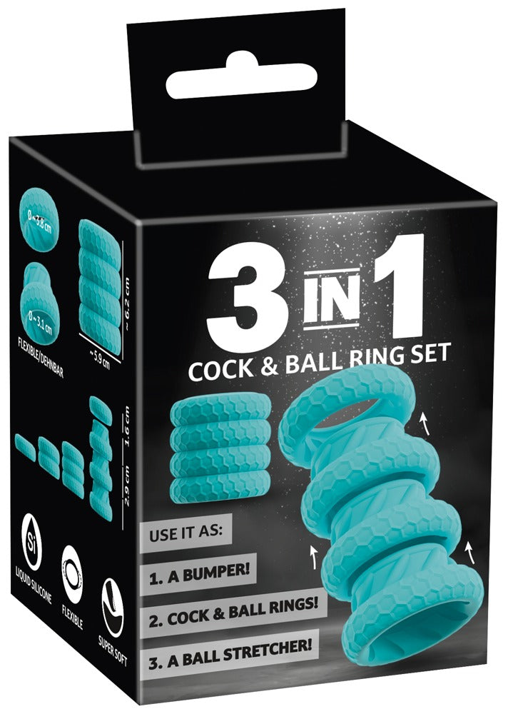 You2Toys 3-in-1 Penis- en Balring Set verpakking