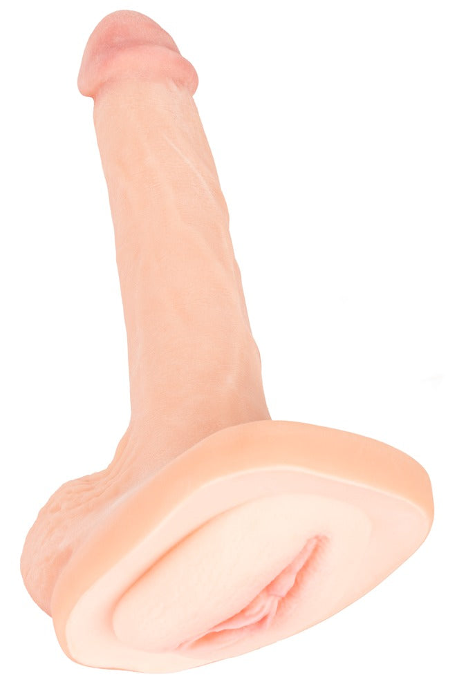 Nature Skin 3-in-1 verlengstuk, dildo en masturbator licht huidskleurig | SIN&LACE