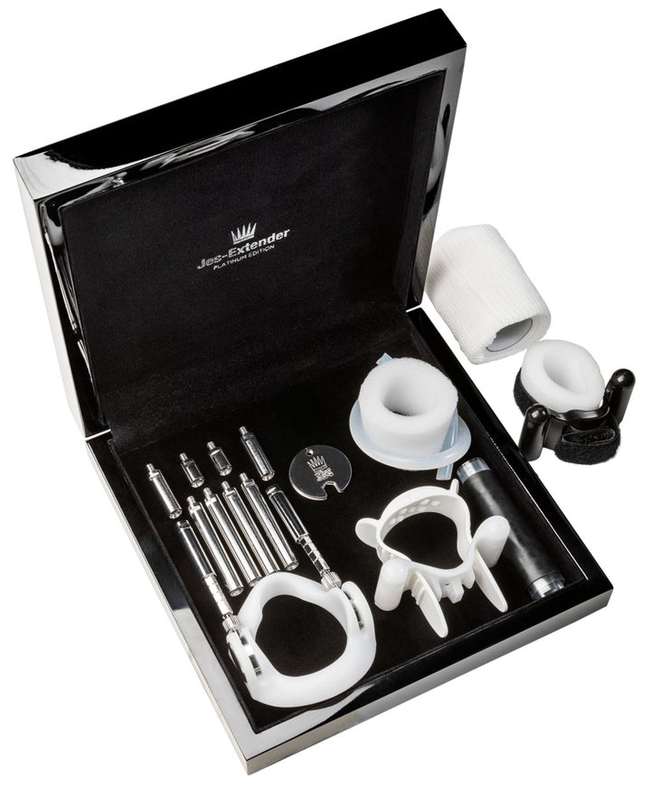 Jes-Extender Platinum penisvergroter zilver/wit | SIN&LACE