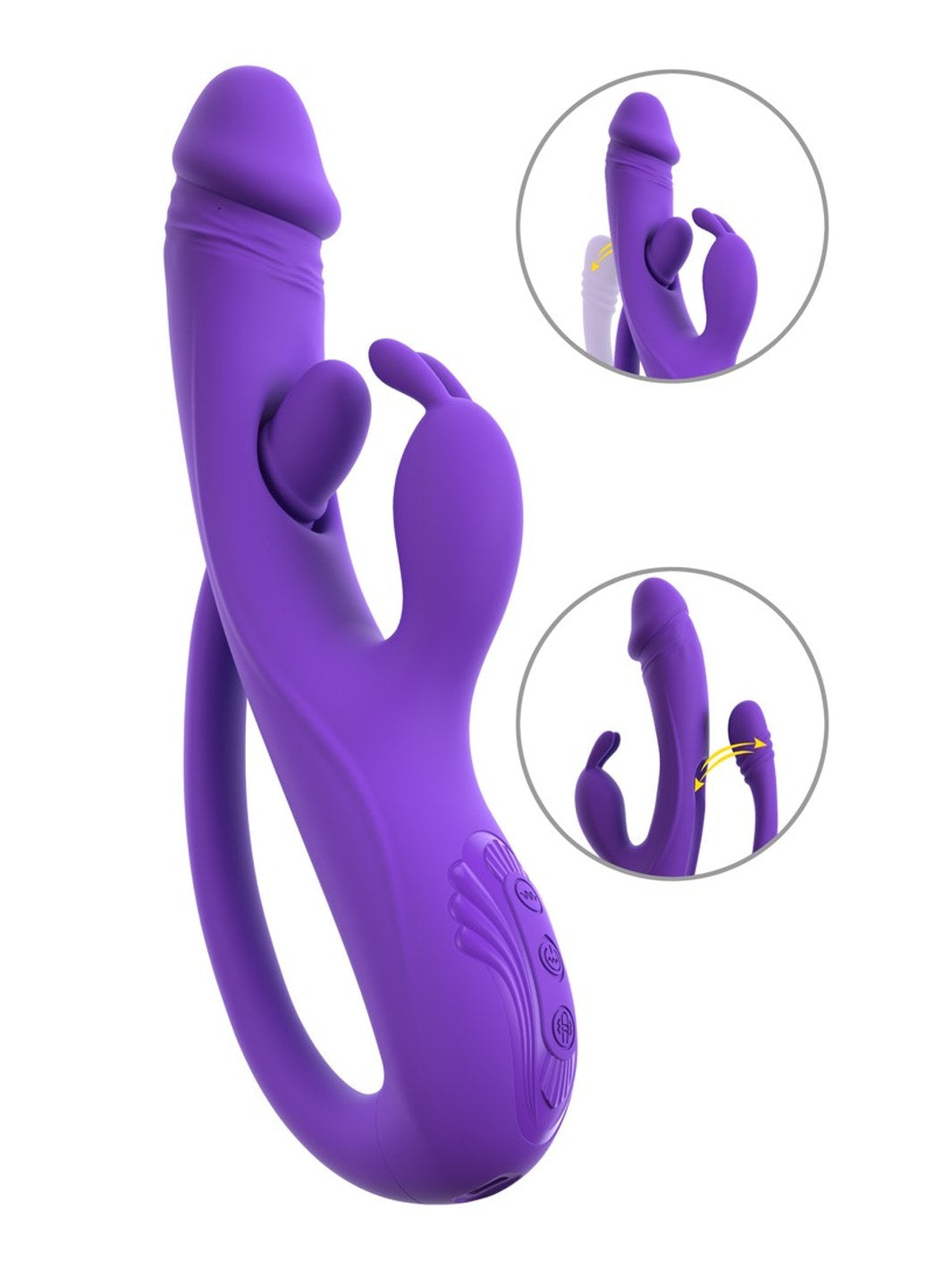 Sweet Smile rabbit vibrator met G-spot/anaal stimulator paars