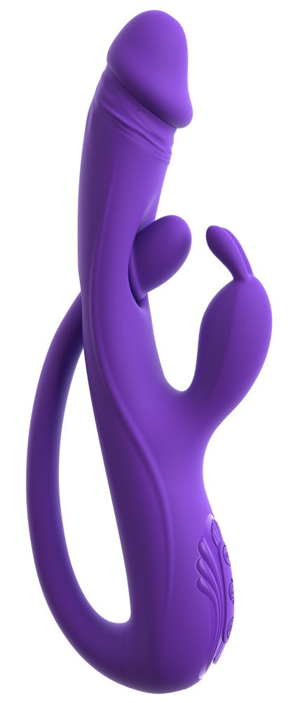 Sweet Smile rabbit vibrator met G-spot/anaal stimulator paars | SIN&LACE