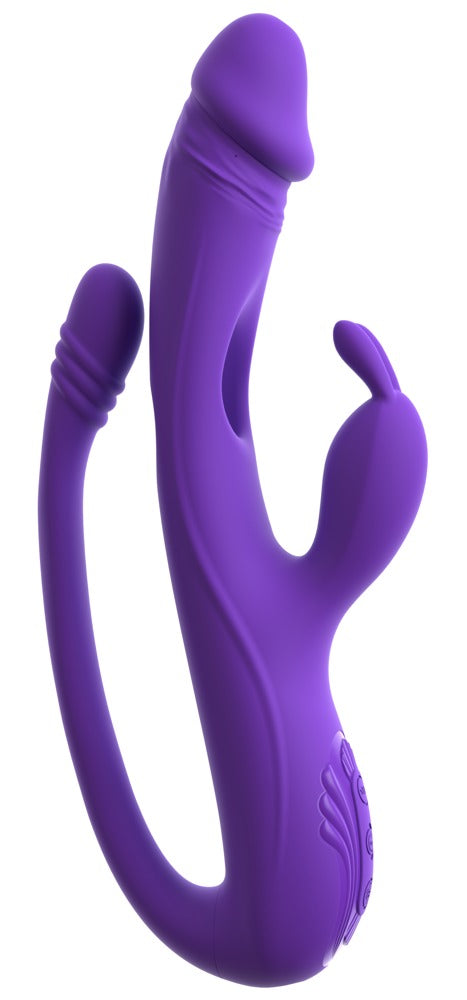 Sweet Smile rabbit vibrator met G-spot/anaal stimulator paars | SIN&LACE