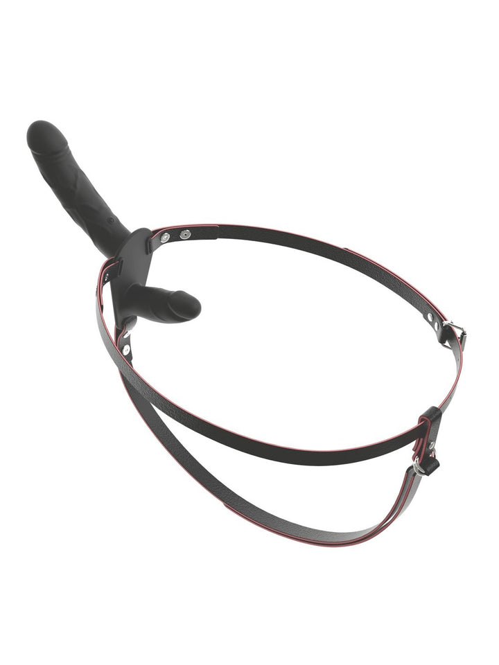You2Toys afstandsbediende vibrerende dubbele strap-on zwart