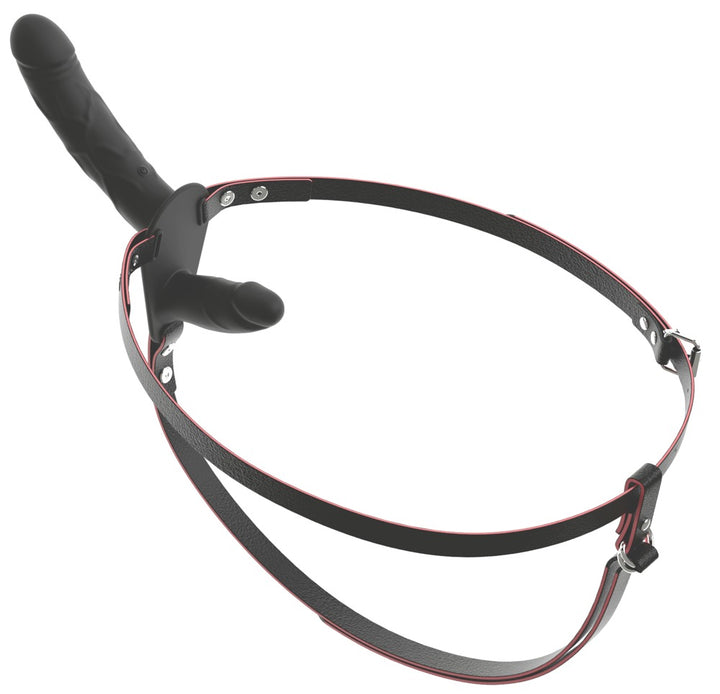 You2Toys afstandsbediende vibrerende dubbele strap-on zwart | SIN&LACE