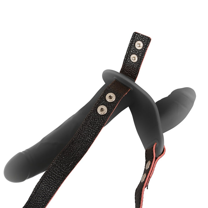You2Toys afstandsbediende vibrerende dubbele strap-on zwart | SIN&LACE