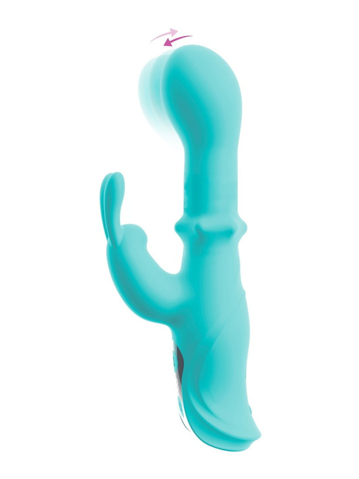 beau coeur ORIVEN schuifring rabbit vibrator turquoise