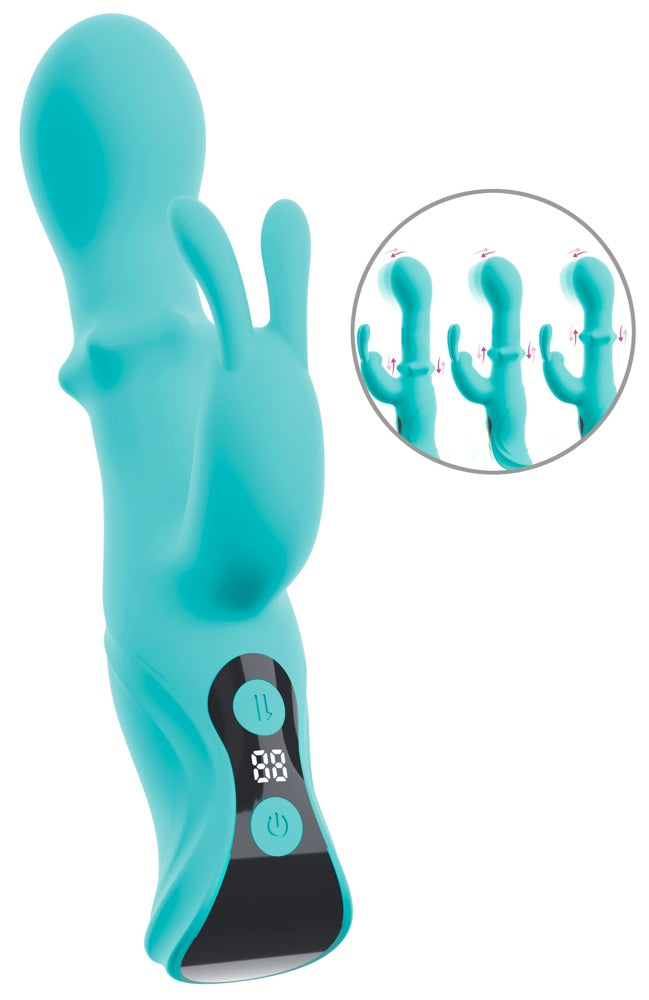 beau coeur ORIVEN schuifring rabbit vibrator turquoise | SIN&LACE