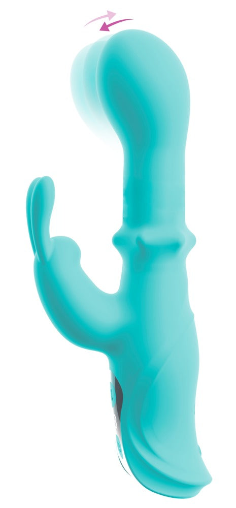 beau coeur ORIVEN schuifring rabbit vibrator turquoise | SIN&LACE
