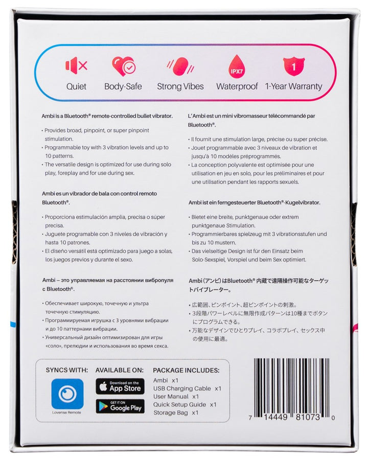 Lovense Ambi oplegvibrator felroze | SIN&LACE