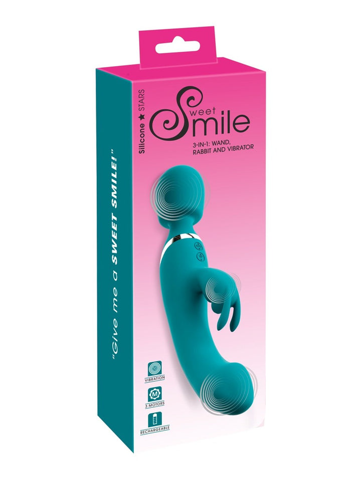 Sweet Smile 3in1 Wand, Rabbit en Vibrator