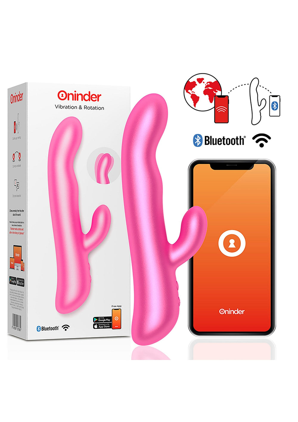 Oninder Oslo Rabbit & Rotation + App | Rabbit vibrator - Oninder | SIN&LACE
