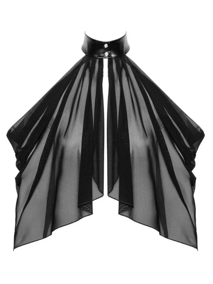 Noir Tulle Bolero met Powerwetlook Zwart | Clubwear - Noir Handmade | SIN&LACE