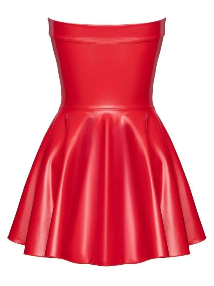 Noir Handmade Wetlook Mini Jurk Rood | Jurk - Noir Handmade | SIN&LACE