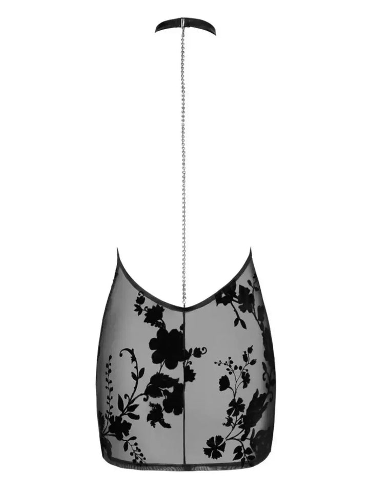 Noir Handmade Transparante Zwarte Mini Jurk | Jurk - Noir Handmade | SIN&LACE