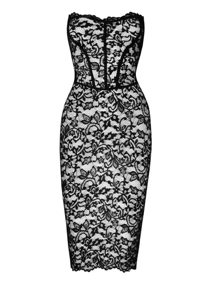 Noir Handmade Strapless Doorschijnende Jurk | Jurk - Noir Handmade | SIN&LACE