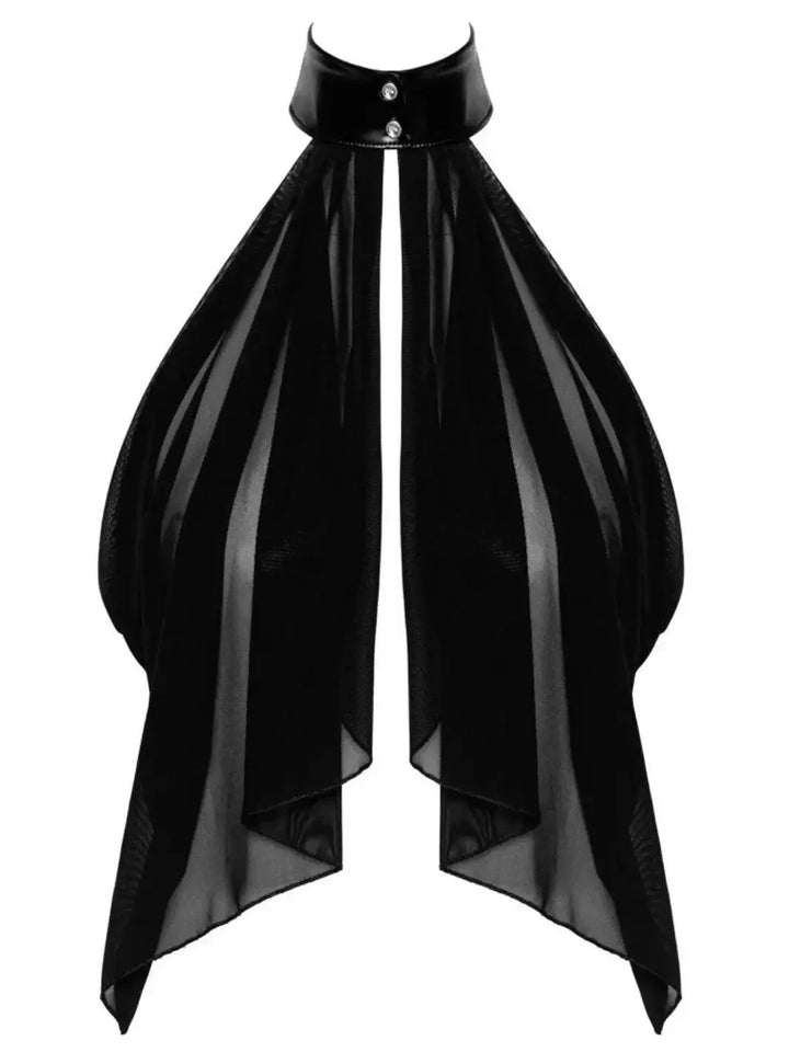 Noir Tulle Bolero met Powerwetlook Zwart | Clubwear - Noir Handmade | SIN&LACE