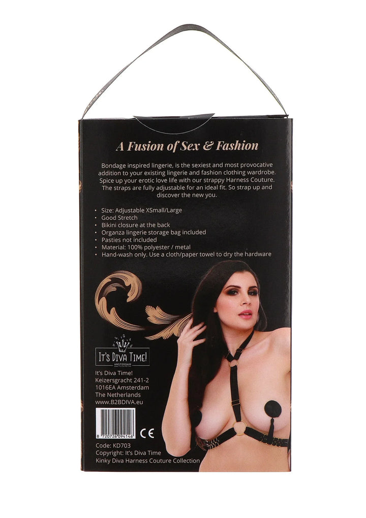Kinky Diva Deluxe Harnas Zwart | Harnas - Kinky Diva | SIN&LACE