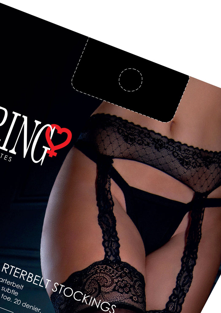 Daring Intimates Satin Touch kousen met jarretelgordel