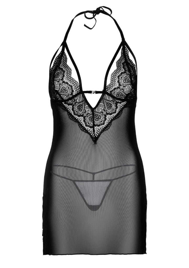 Daring Intimates Babydoll met bandjes en string - zwart | Babydolls & chemises - Daring Intimates | SIN&LACE