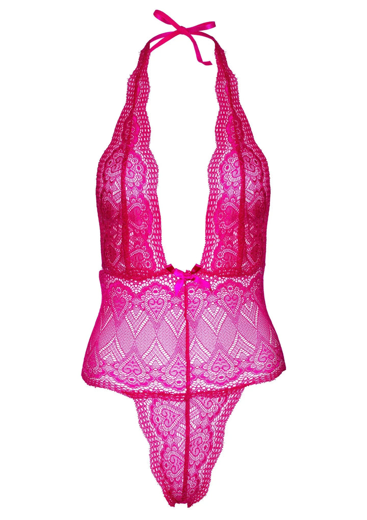 Daring Intimates Heart Lace Bodysuit Roze | Bodysuits - Daring Intimates | SIN&LACE