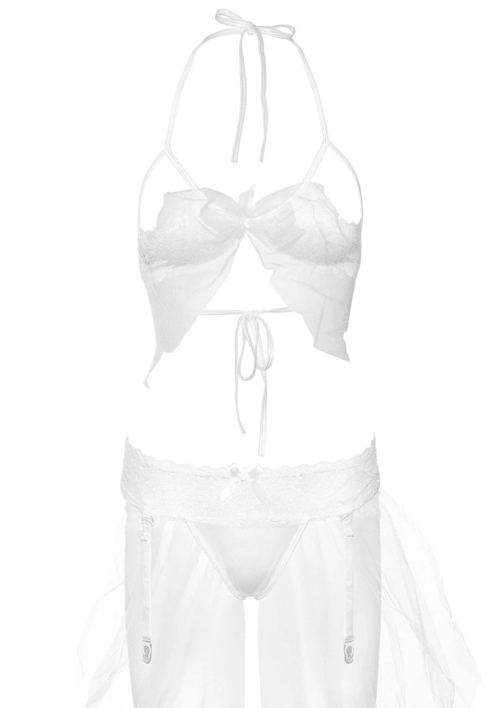 Daring Intimates BH & jarretel slip set Wit | Bh- & slipsets - Daring Intimates | SIN&LACE