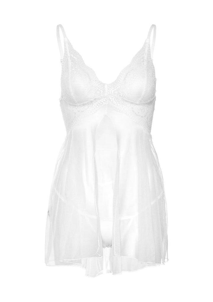 Daring Intimates Babydoll met bijpassende string - wit | Babydoll & Chemises - Daring Intimates | SIN&LACE