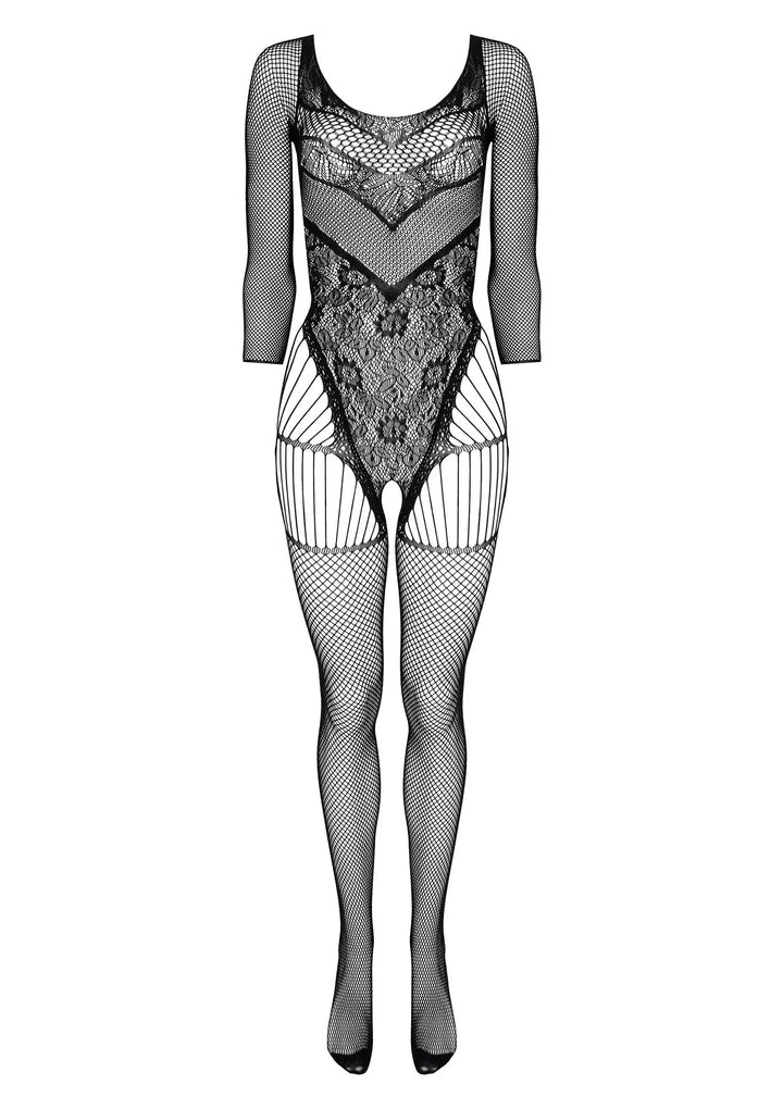 Kotek Bodystocking Ronde Hals Zwart | Bodystockings - Kotek | SIN&LACE