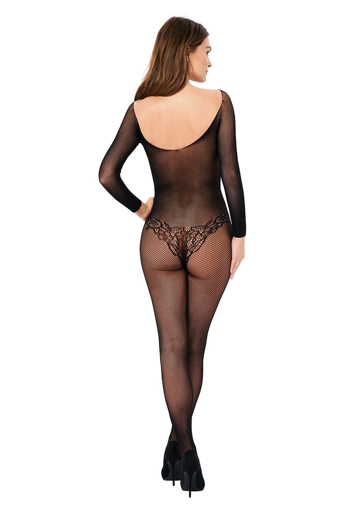 Kotek Mesh Bodystocking Zwart | Bodystockings - Kotek | SIN&LACE