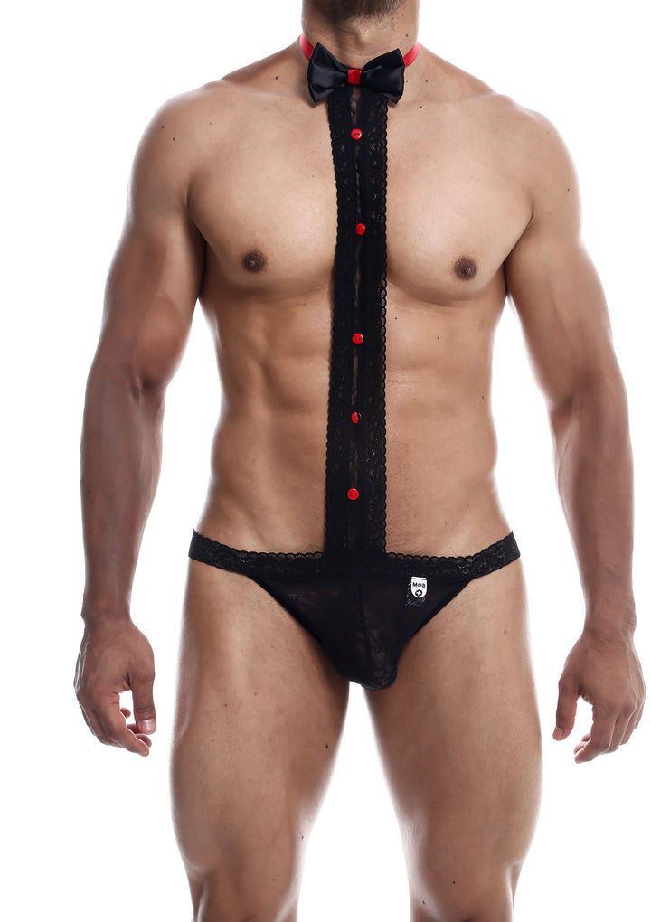 MOB Eroticwear Tuxedo Lace Thong