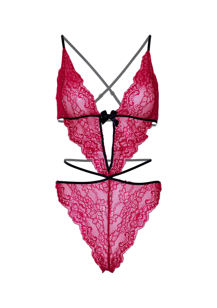 Leg Avenue Scalloped Teddy and Panty kanten set