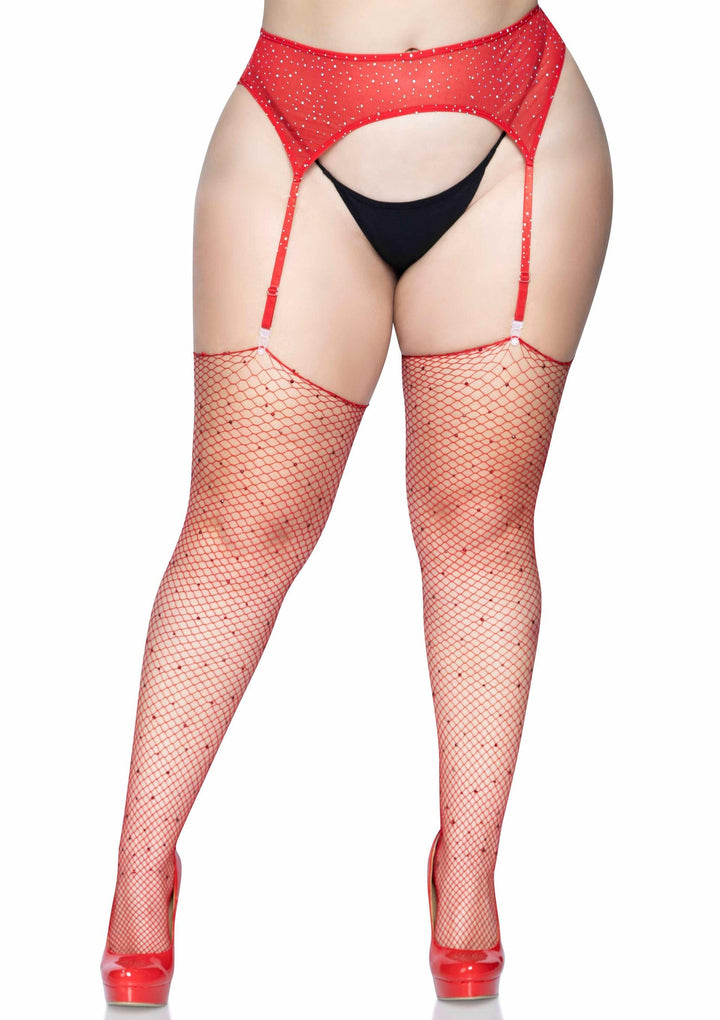 Leg Avenue Brielle Rhinestone Fishnet Stockings