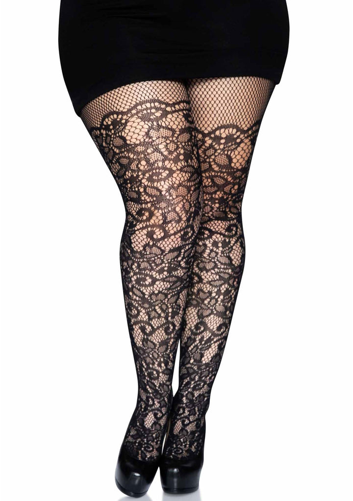Leg Avenue Floral Vine Net Pantyhose