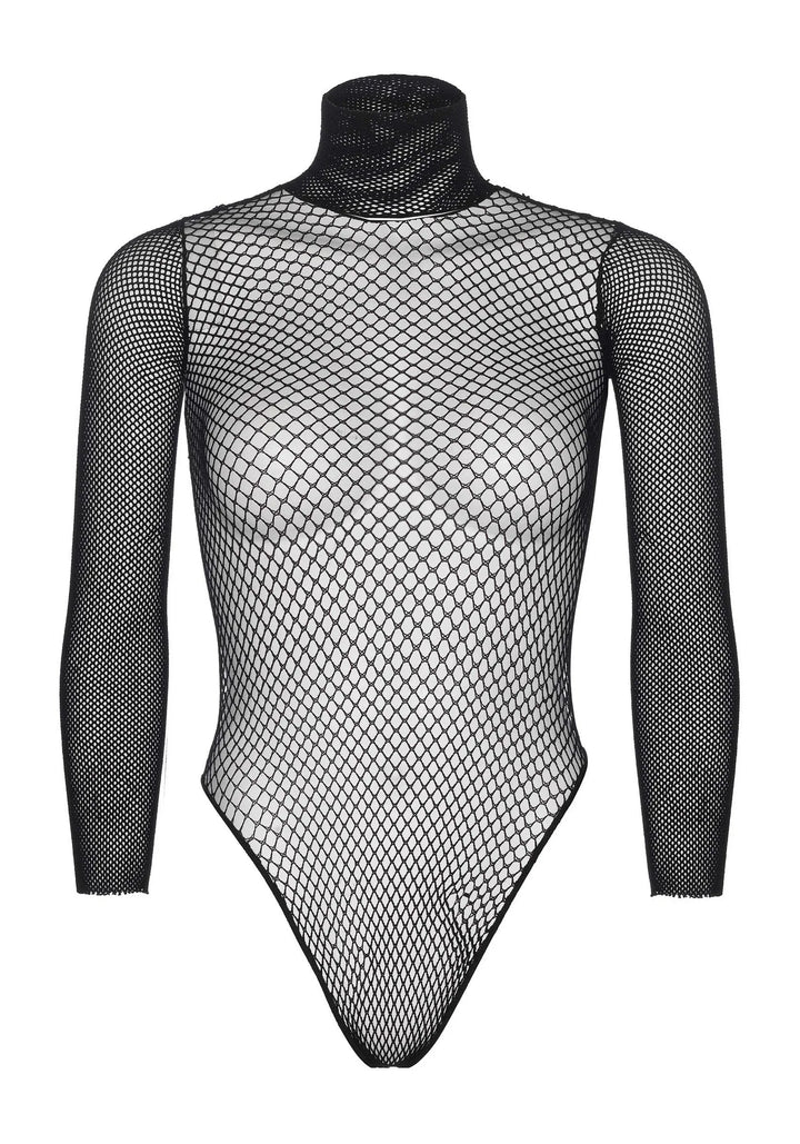 Leg Avenue Long Sleeved Bodysuit with Snap Crotch Bodysuit Zwart | bodysuit - Leg Avenue | SIN&LACE