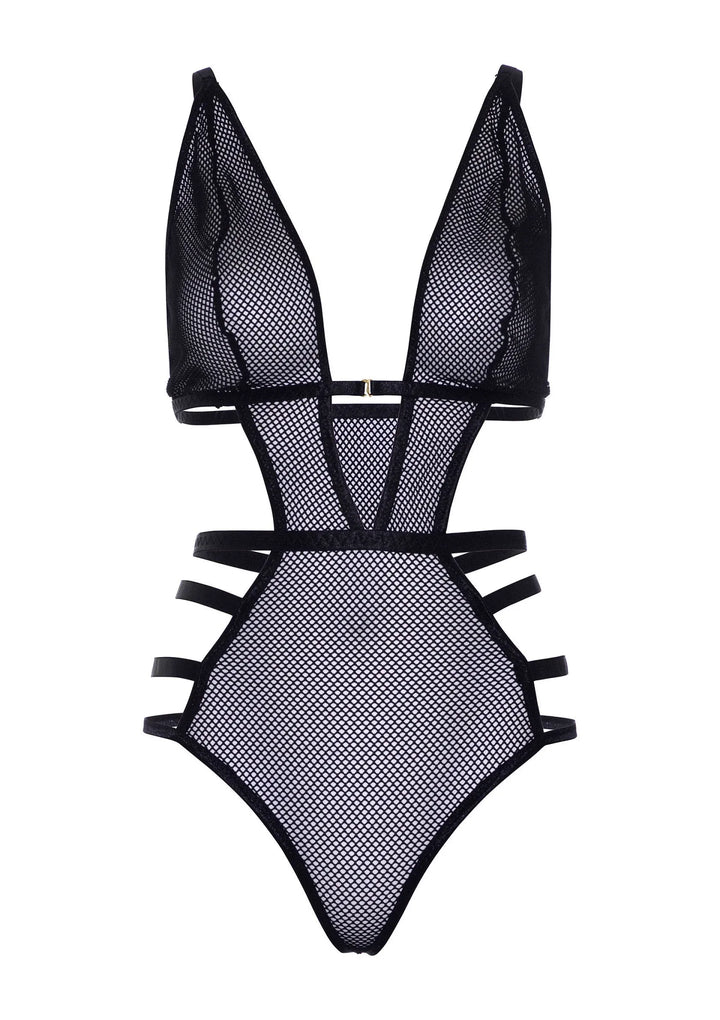 Leg Avenue Strappy With Adjustable Straps Bodysuit Zwart | bodysuit - Leg Avenue | SIN&LACE