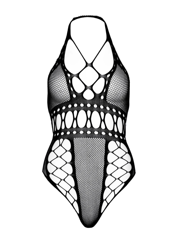 Leg Avenue Multi Net Backless Thong Bodysuit Zwart | bodysuit - Leg Avenue | SIN&LACE