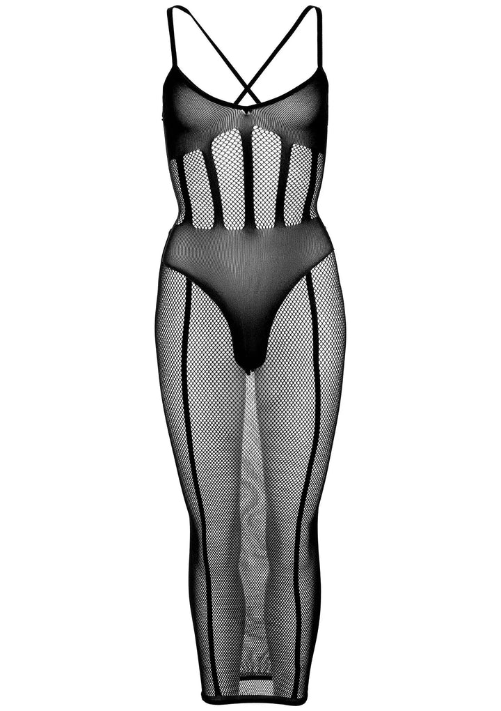 Leg Avenue Net and Opaque Bodysuit and Skirt Bodysuit Zwart | bodysuit - Leg Avenue | SIN&LACE