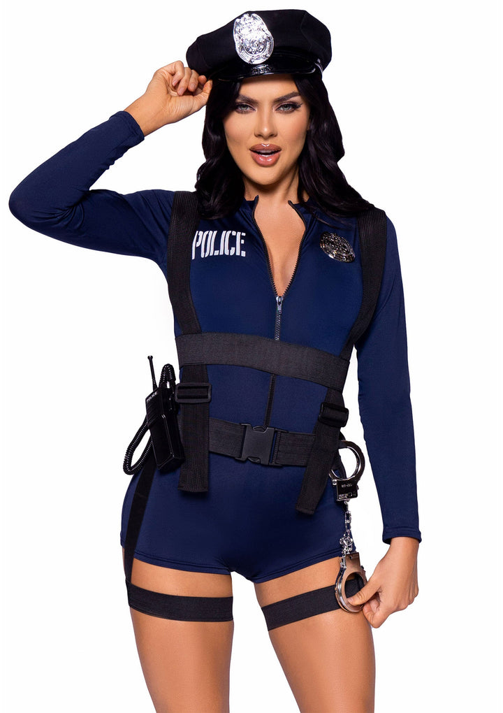 Leg Avenue Flirty Cop Romper politiekostuum
