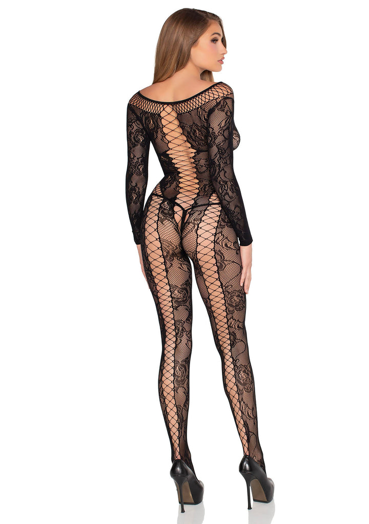 Leg Avenue Lace Crotchless bodystocking