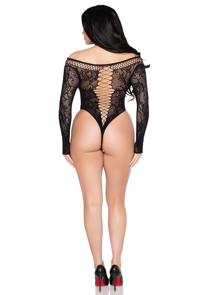 Leg Avenue Net and Lace Teddy bodysuit