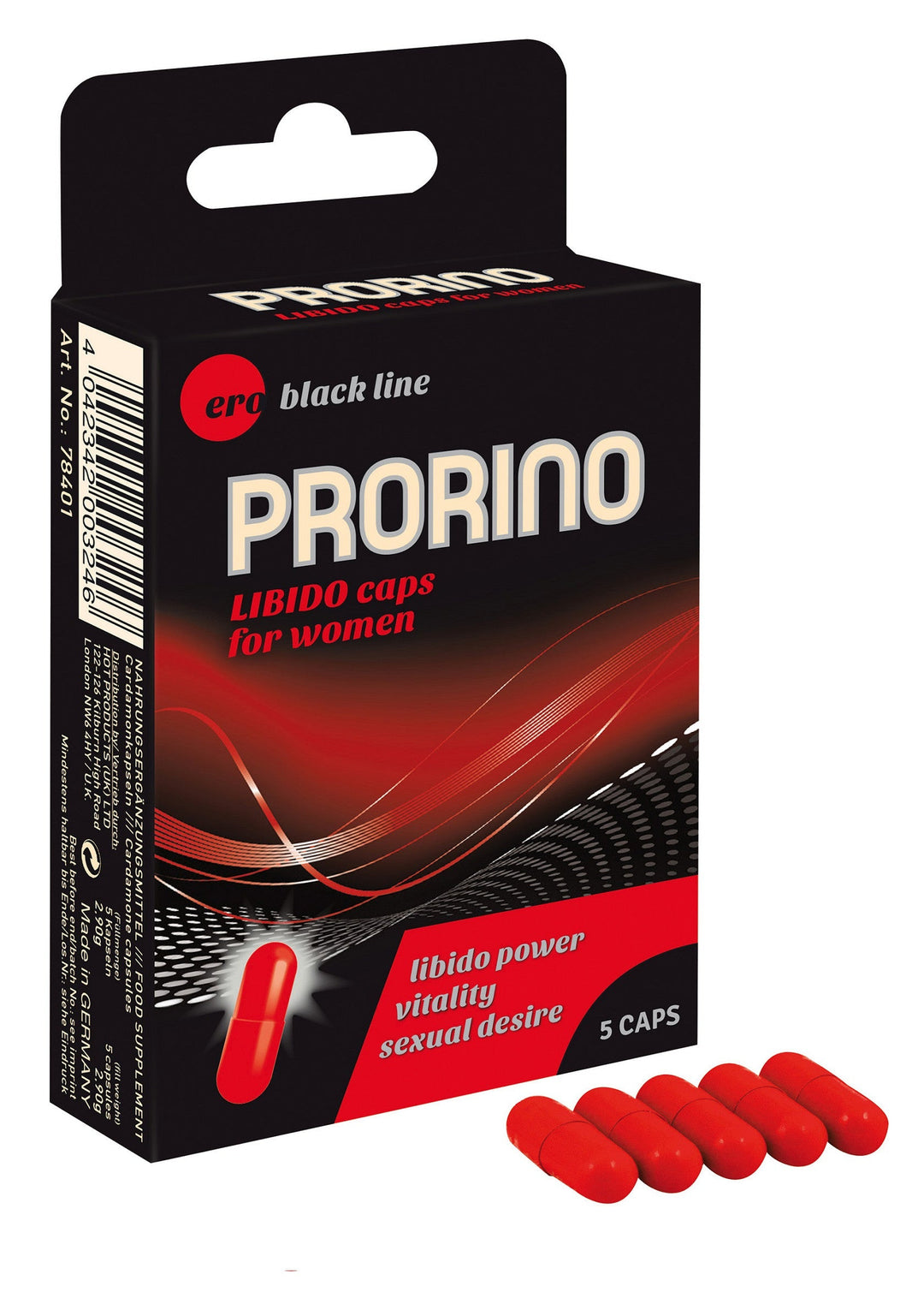 HOT Prorino Libido Caps For Women 5 pcs | Voor haar - Lustopwekkers - HOT | SIN&LACE