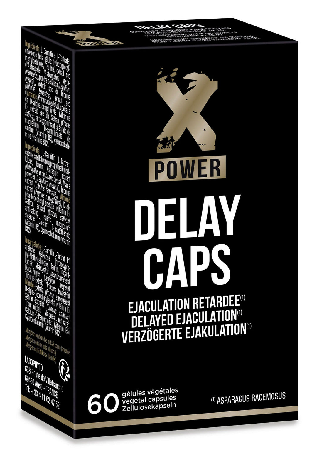 Labophyto X Power Delay Caps 60 pcs | Voor hem - Klaarkomen uitstellen - Labophyto | SIN&LACE