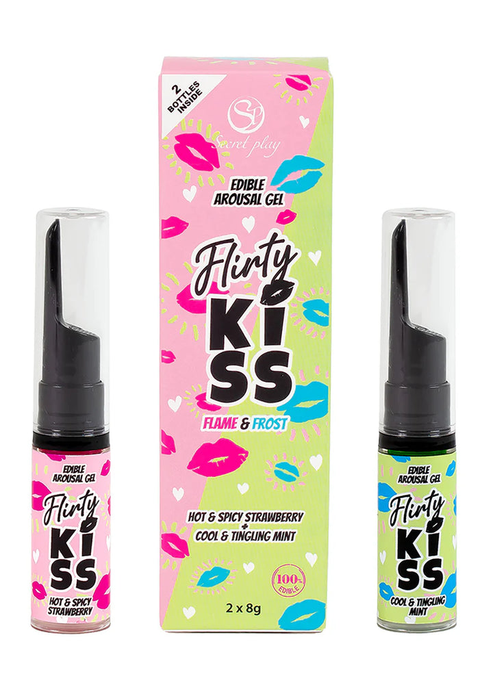 Secret Play Flirt Kiss Gel Strawberry Mint 2x8 gr | Voor haar - Lichaamsverzorging - Secret Play | SIN&LACE