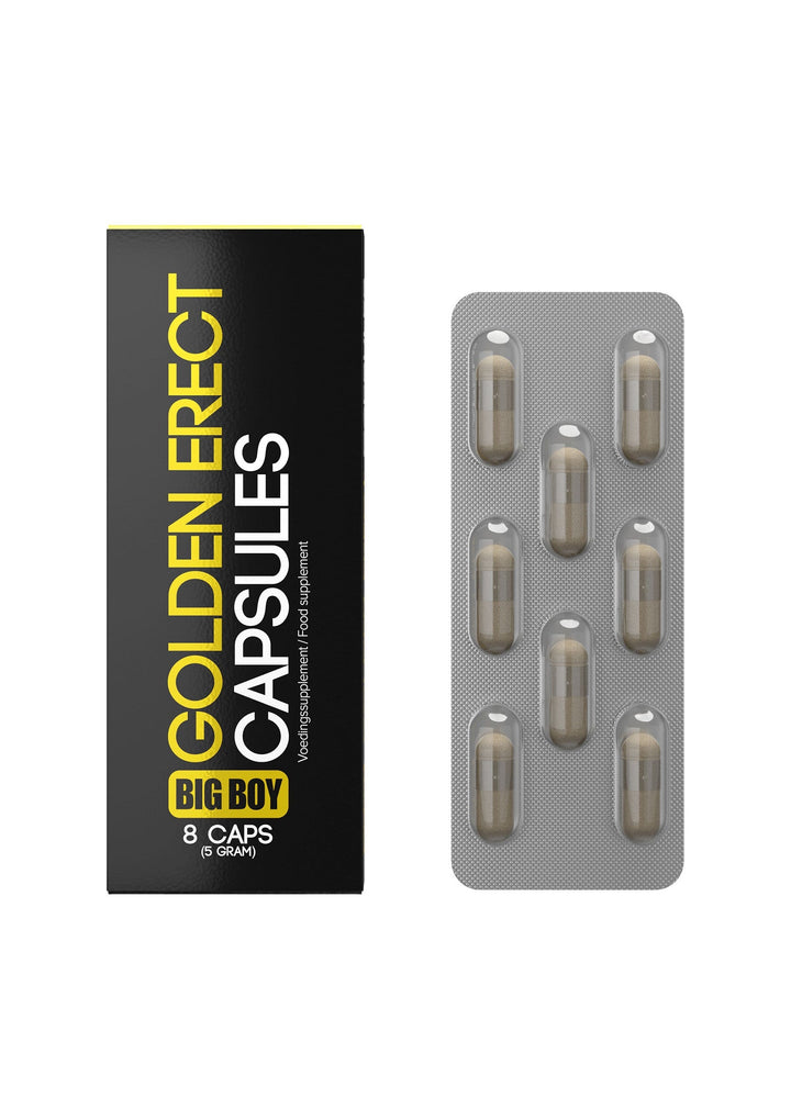 Cobeco Big Boy Golden Erect Capsules 8 pcs | Voor hem - Erectiemiddelen - Cobeco | SIN&LACE