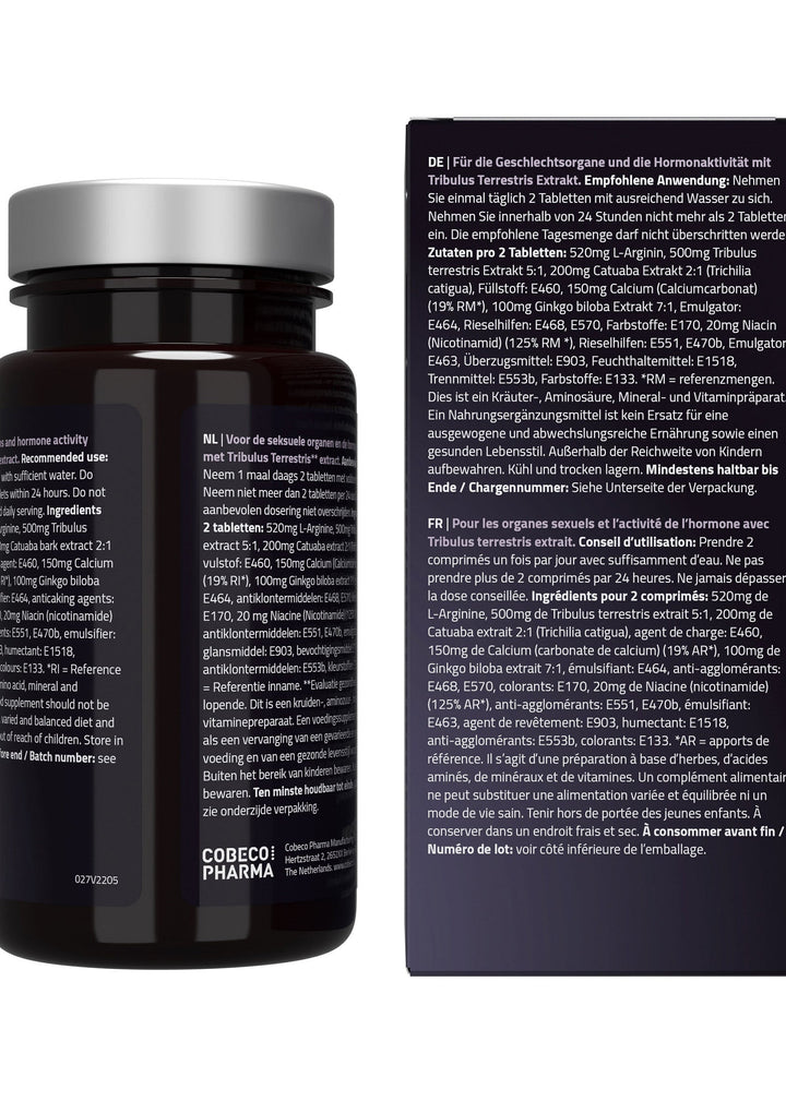 Cobeco CoolMann Libido Verhogende Pillen 60 pcs | Voor hem - Stimulerende Middelen - Cobeco | SIN&LACE
