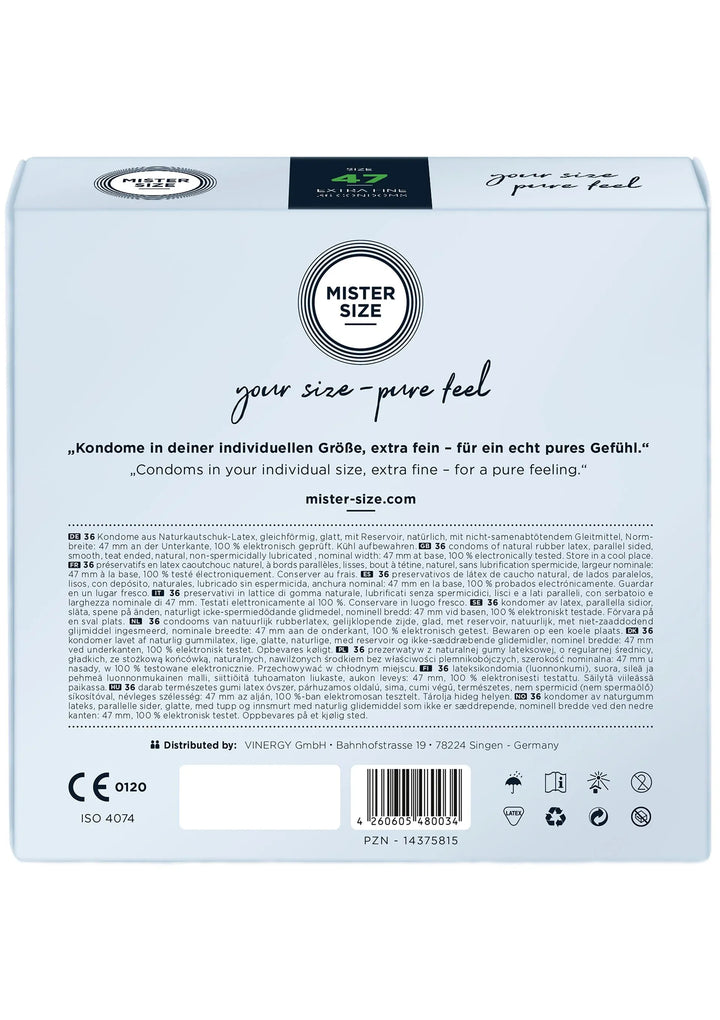 MISTER SIZE 47mm Condooms 36pcs | Condooms - Mister Size | SIN&LACE