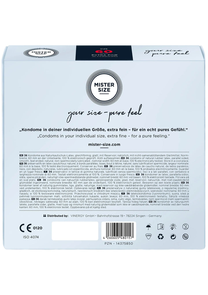 MISTER SIZE 60mm Condooms 36pcs | Condooms - Mister Size | SIN&LACE